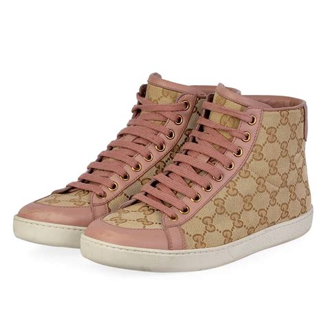 pink gucci sneakers high top.